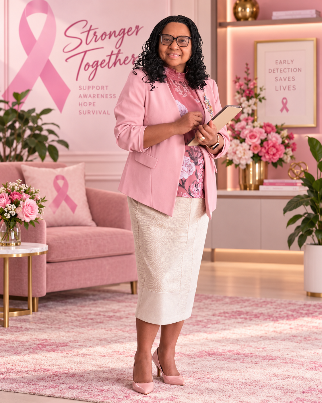Dr. Marcia Morrison smiling in her office